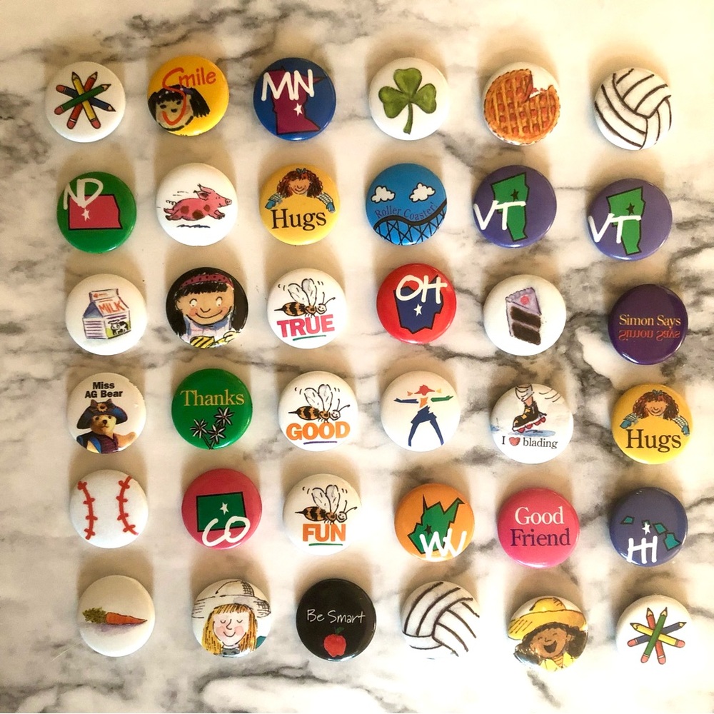 Vintage American Girl Mini Grin Pins
